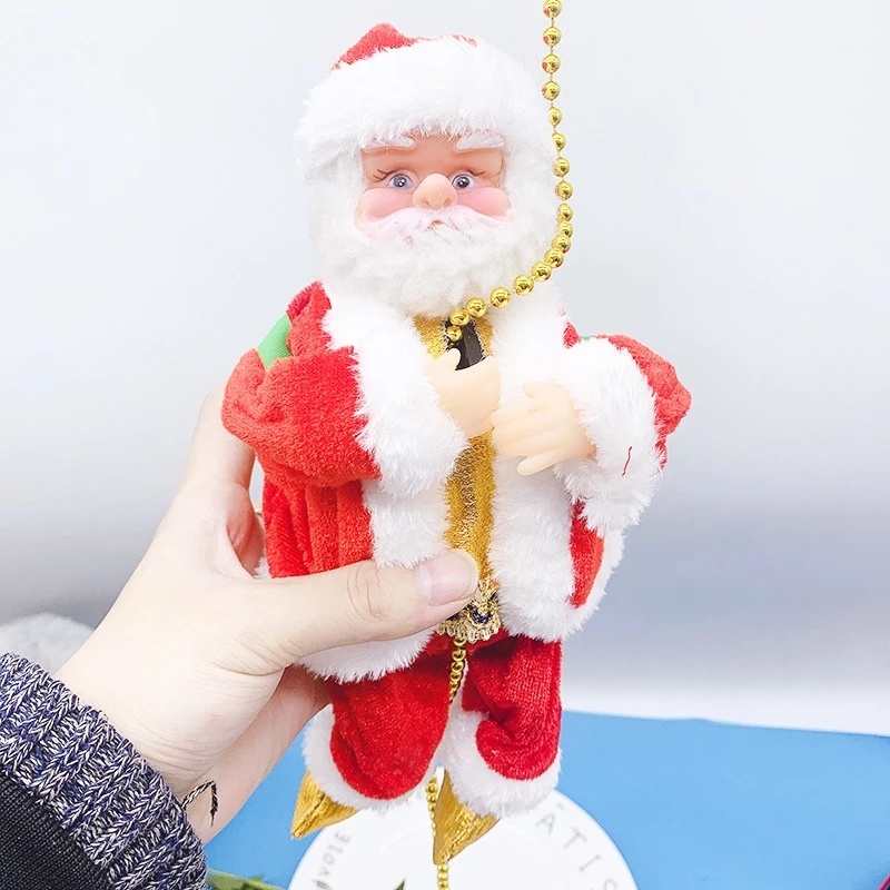 Đồ Chơi Trang Trí Cây Thông Noel Hình Ông Già Noel Chạy Bằng Pin Có Nhạc