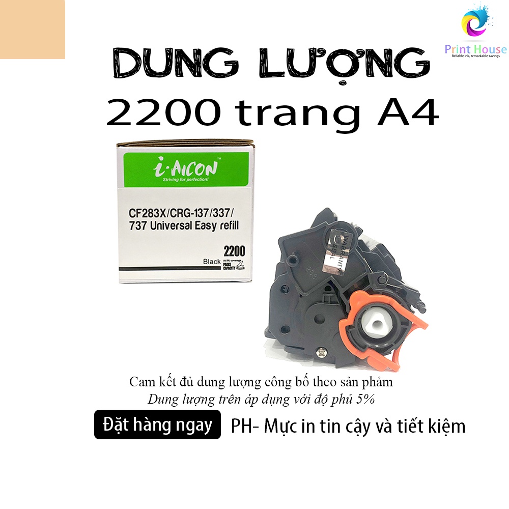 Hộp mực 83A  dùng cho máy in HP Canon Laser thương hiệu I-Aicon dung lượng 2200 trang in A4