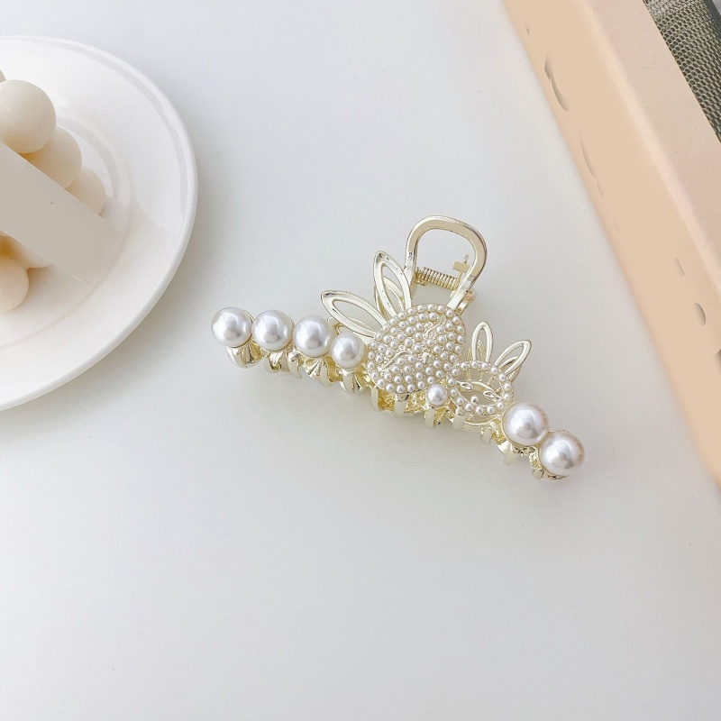 Kẹp Càng Cua Đính Đá Pha Lê / Ngọc Trai Nhân Tạo Chống Trượt Thời Trang