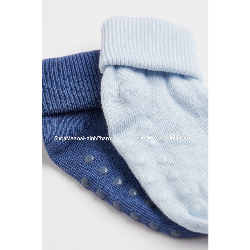 COMBO 10 ĐÔI TẤT HM DƯ XỊN CÓ CHỐNG TRƯỢT CHO BÉ ĐỦ SIZE 0M,3M,6M,9M,12M,18M-24M