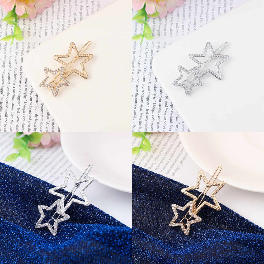 Kẹp Tóc Kim Loại Hình Ngôi Sao Xinh Xắn Cho Nữ