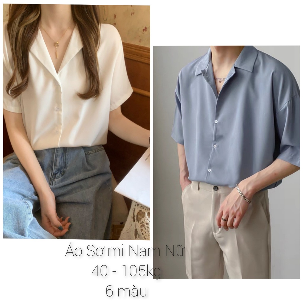 40-105kg Áo bigsize áo SƠ MI NAM NỮ thời trang unisex form rộng ullzzang