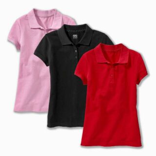 Freeship 99k TQ_Thanh lý áo phông cổ bẻ bé gái size đại