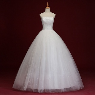 Đầm cưới trễ vai thiết kế đơn giản thời trang 2020