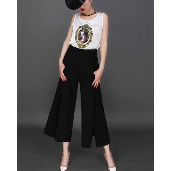 Quần culottes ống rộng xẻ tà cao - [Free Ship Đơn Hàng 50k] | BigBuy360 - bigbuy360.vn