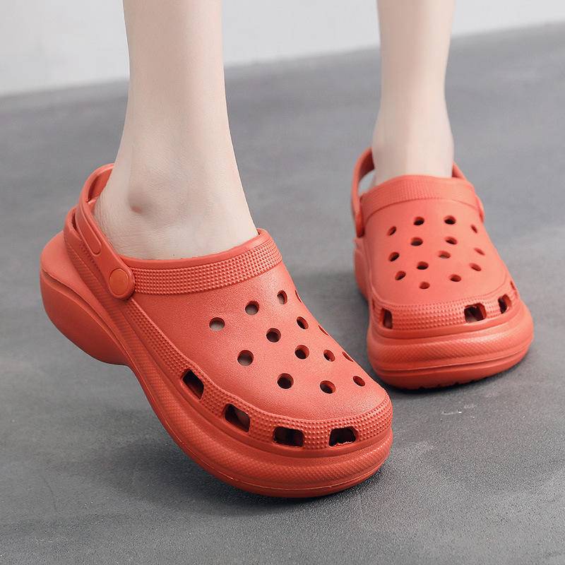 crocs sticker Dép Sandal Nữ Đế Bệt 7CM X 2022 newshoes sticker Accessories Stickers Sandals Shoe Decoration