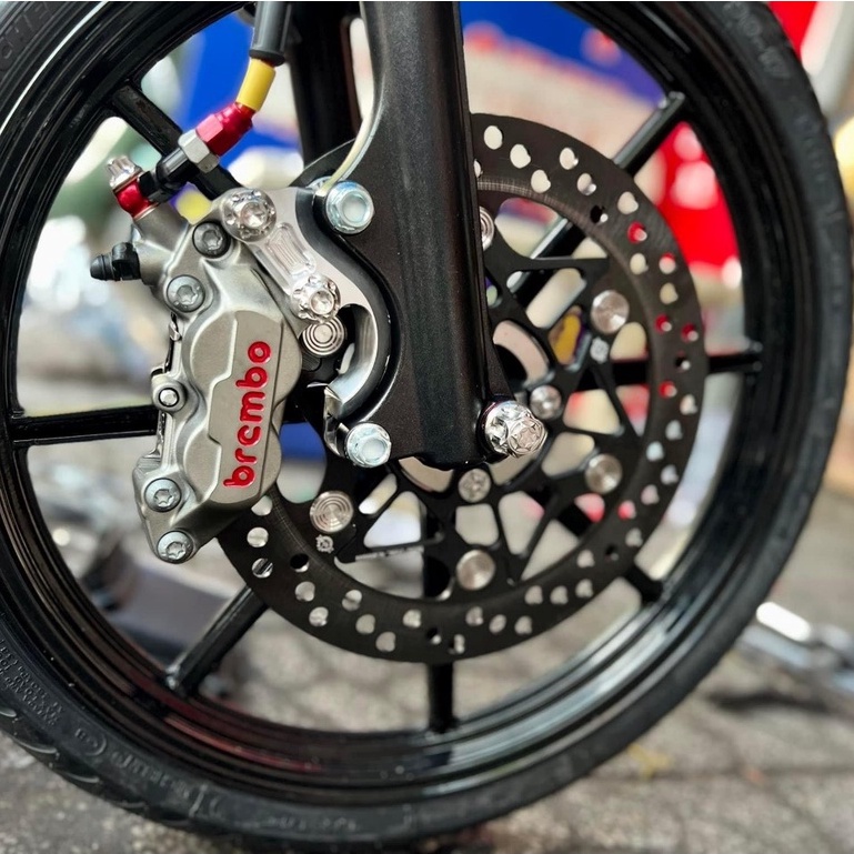 Đĩa TQ6 Lòng Nhôm 4Lỗ Khoen Nút Inox Size 267 Gắn Cho Ya - Honda