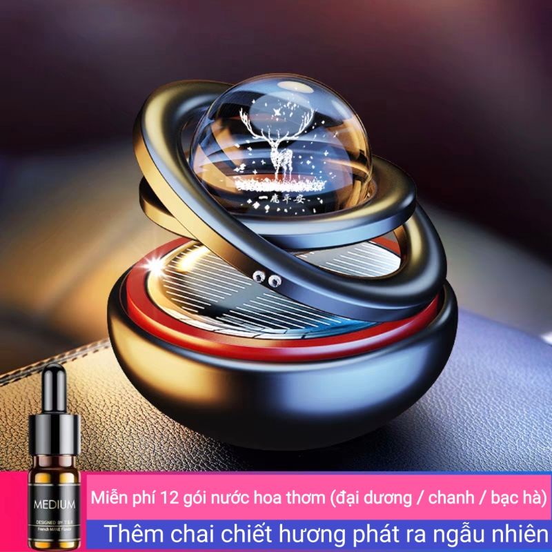 Nước hoa ô tô xe hơi năng lượng mặt trời dầu thơm treo đồ trang trí xe hơi cao cấp trang trí nội thất xe hơi