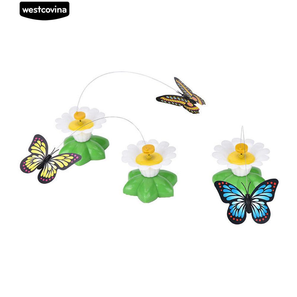 Đồ Chơi Tương Tác Có Đế Hình Hoa Gắn Bươm Bướm Thú Vị Cho Mèo Cưng