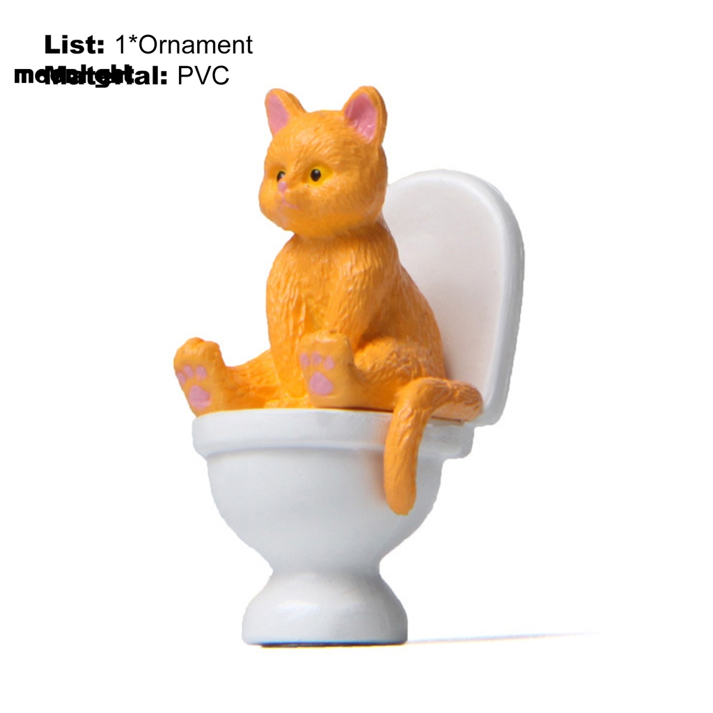 Đồ chơi mô hình chú mèo ngồi toilet ngộ nghĩnh cho bé