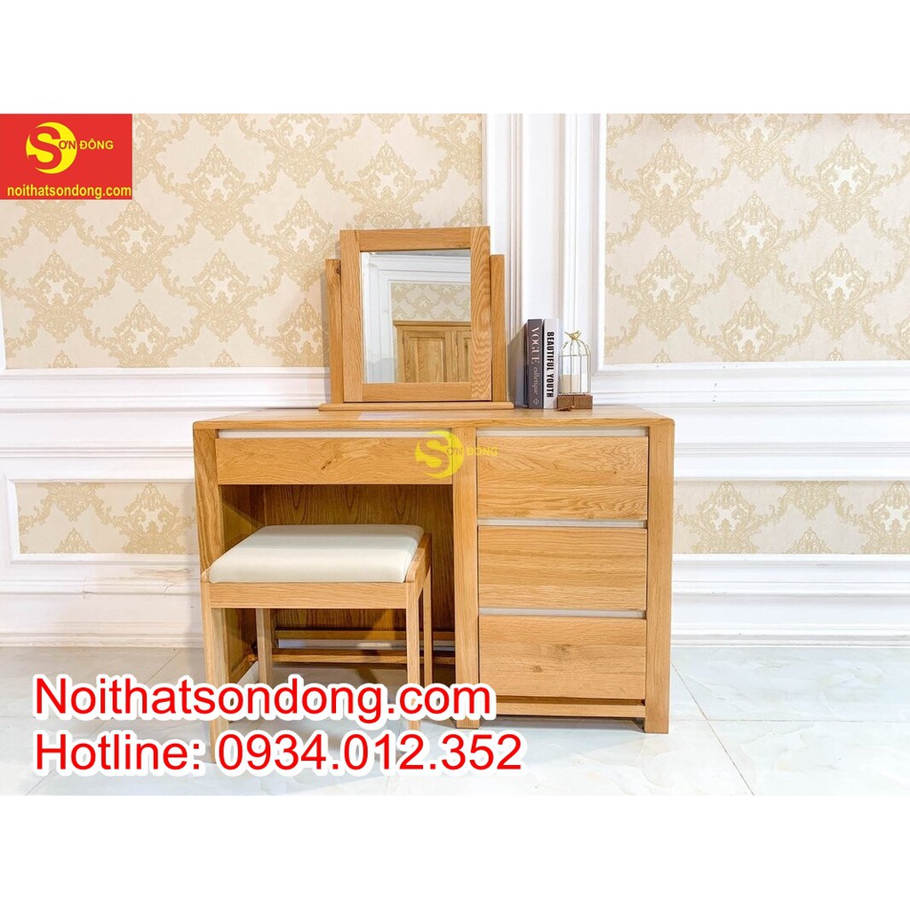 Bàn phấn trang điểm đa năng gỗ sồi Mỹ . SDXKBP02.