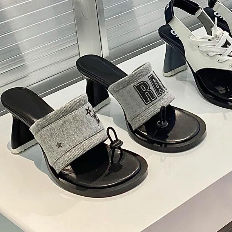 Xăng đan Cao Gót 2022 Vải Thun Co Giãn Thời Trang Mùa Xuân Cho Nữ