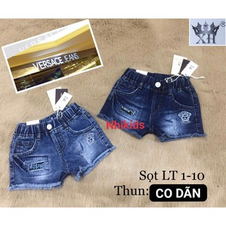 Quần jean ngắn thun co dãn bé gái (11-25kg)