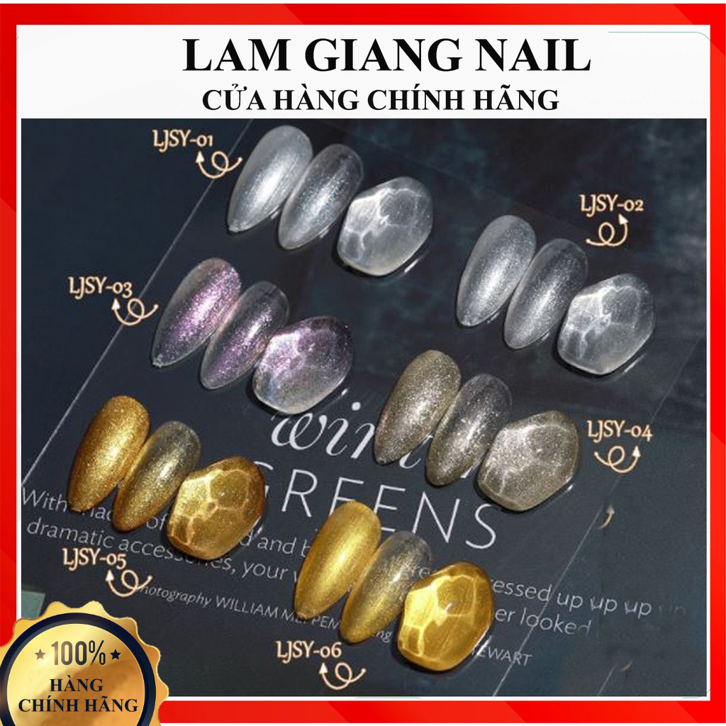 SET Sơn gel AS nhũ vàng bạc 6 màu 15ml LJSY