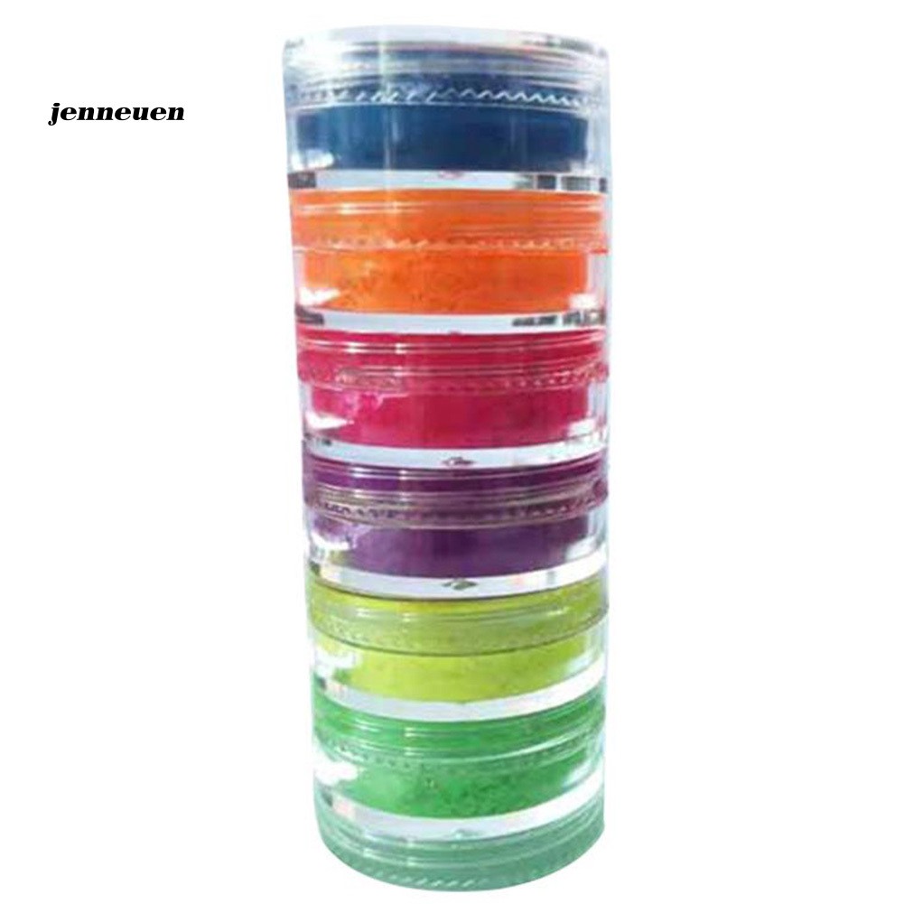 Set 6 hũ bột neon trang điểm mắt đa năng