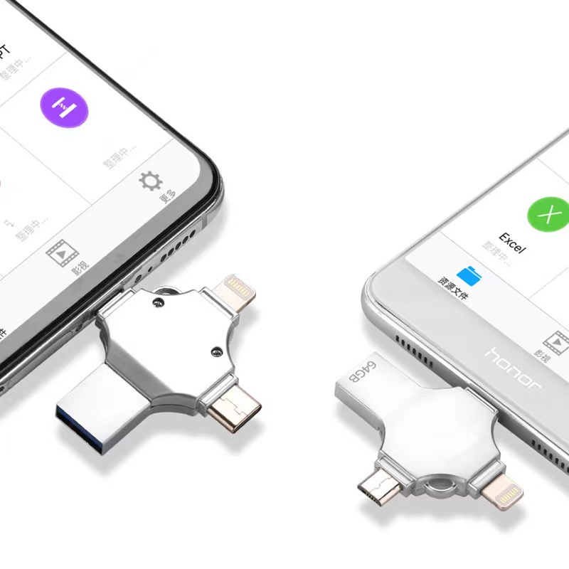 Ổ Đĩa Flash HP 4 Trong 1 USB 3.0 1TB / 512GB / 32GB OTG Type-C Cho Android ios