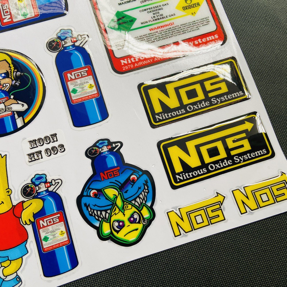 TEM LOGO ĐỔ KEO NỔI DÁN XE NOS CAO CẤP