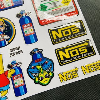 [XẢ RẺ]  TEM LOGO ĐỔ KEO NỔI DÁN XE NOS CAO CẤP (SIÊU NOS)