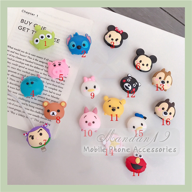 Phụ kiện bảo vệ đầu dây cáp sạc kiểu dáng hoạt hình dễ thương