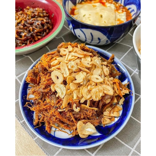 250G Khô Heo Cháy Tỏi Siêu Ngon Ăn Vặt Nhà Dâu Tây