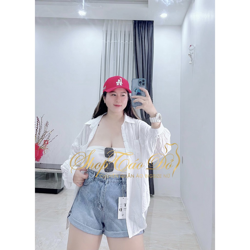 (TÁO ĐỎ BIGSIZE 55-90KG) QUẦN SHORT JEAN NỮ, QUẦN BÒ NỮ CẠP CAO SANG CHẢNH, SIÊU XINH SIÊU XỊN QJ2 🥰🥰🥰