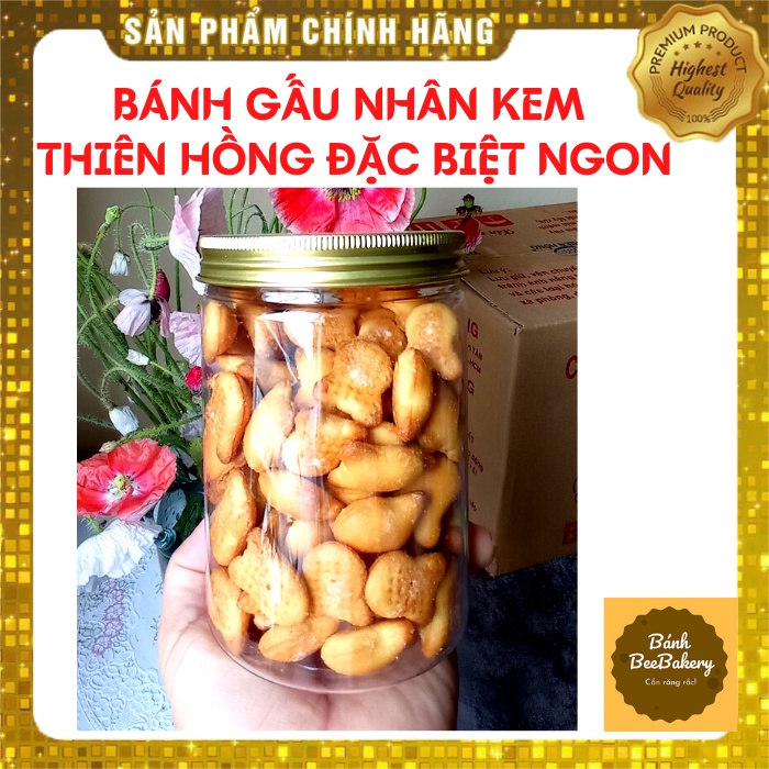 [Hành mới về] BÁNH GẤU NHÂN KEM THIÊN HỒNG loại Đặc Biệt Hộp Đẹp