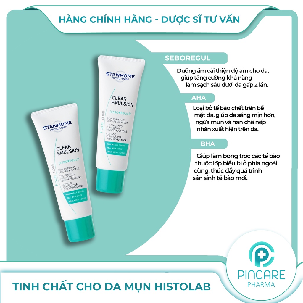 Kem dưỡng ẩm da dầu mụn Stanhome Family Expert Clear Emulsion 40ml - Hàng chính hãng - Nhà thuốc Pincare