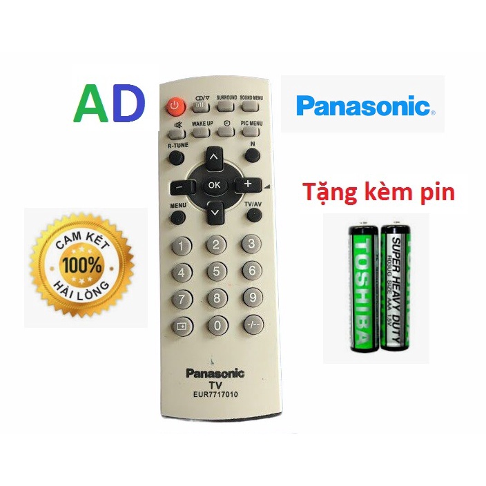 Điều Khiển TiVi panasonic CRT dùng cho các loại tivi Panasnonic đời cũ màn hình dầy - Tặng kèm pin chính hãng