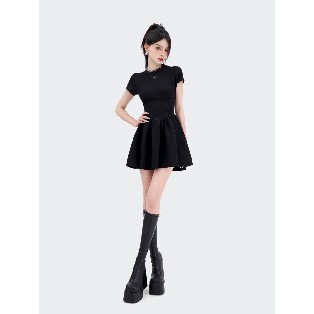 ∋™❀Love at First Sight Đầm Lông Xù Siêu Mỏng Màu Tối Thời Trang Mùa Hè 2022