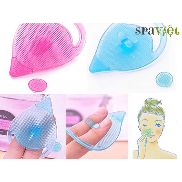 Dụng Cụ Massage Mặt Bằng Silicon Hỗ Trợ Giảm Mụn Đầu Đen