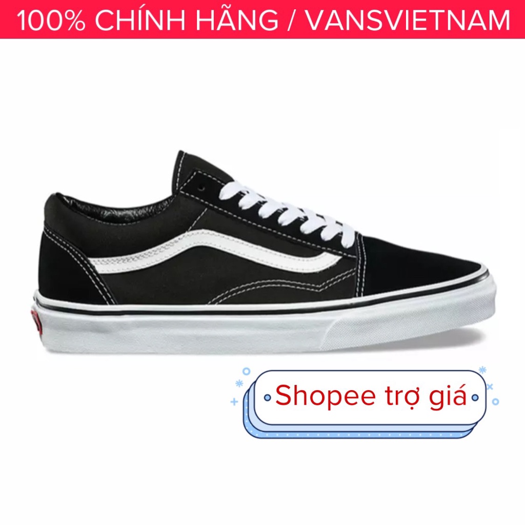 Vans old skool classic đen trắng nam nữ, giày vans classic real full box