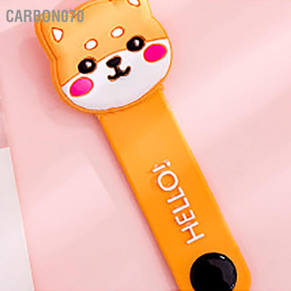 Carbon070 Cartoon Cable Winder Lovely Silicone Wire Ties Botton Earphone Cord Organizer Headphone Holder