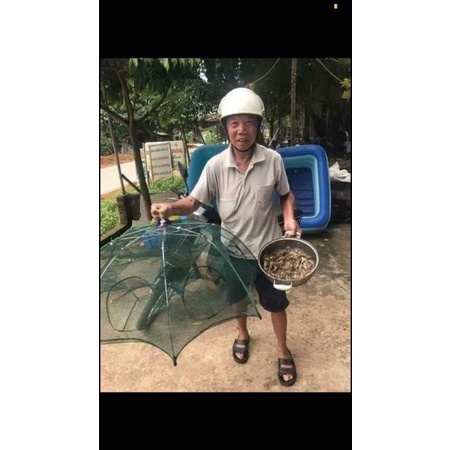 Lưới bát quái bắt cá 8 lỗ