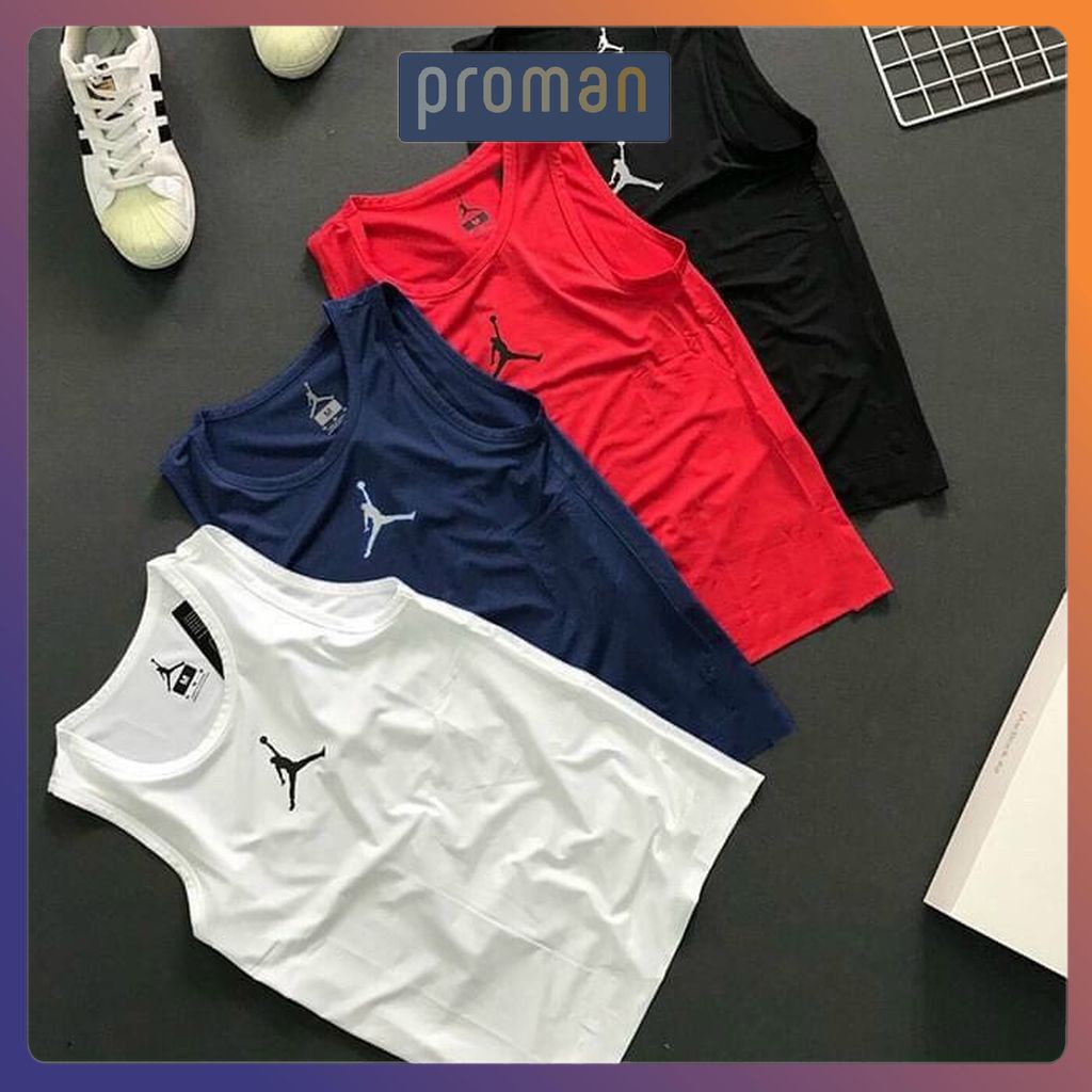 Áo ba lỗ thun lạnh, áo tanktop tập gym hình bóng chày - PROMAN