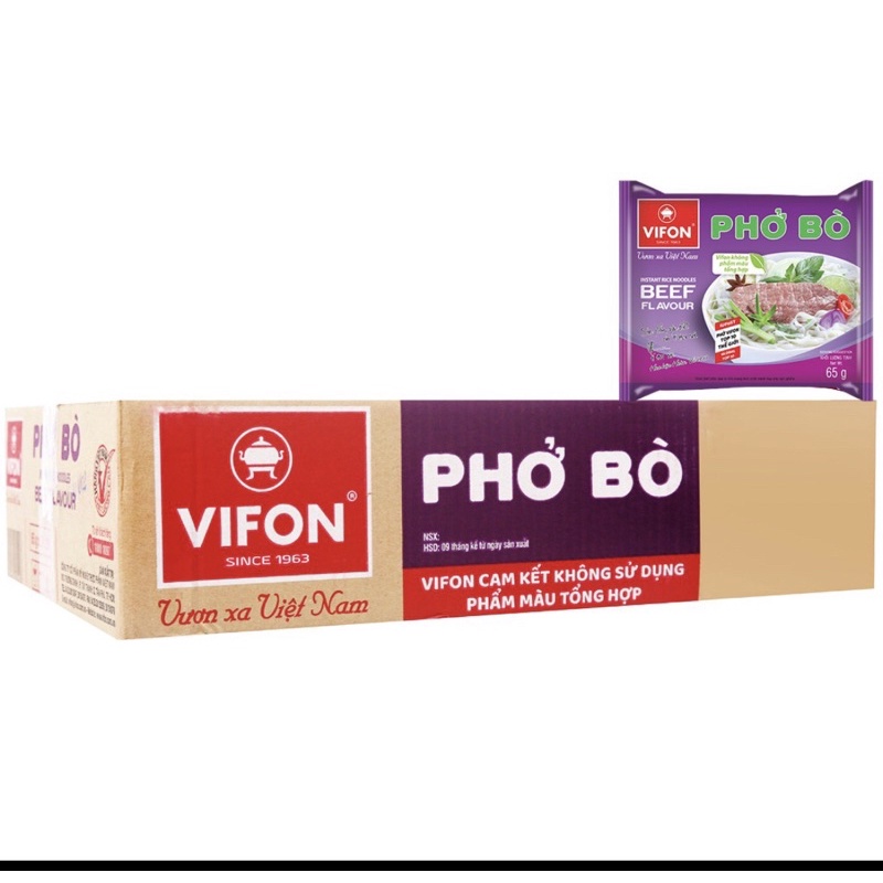Thùng 30 Phở Bò VIFON (65g / Gói)