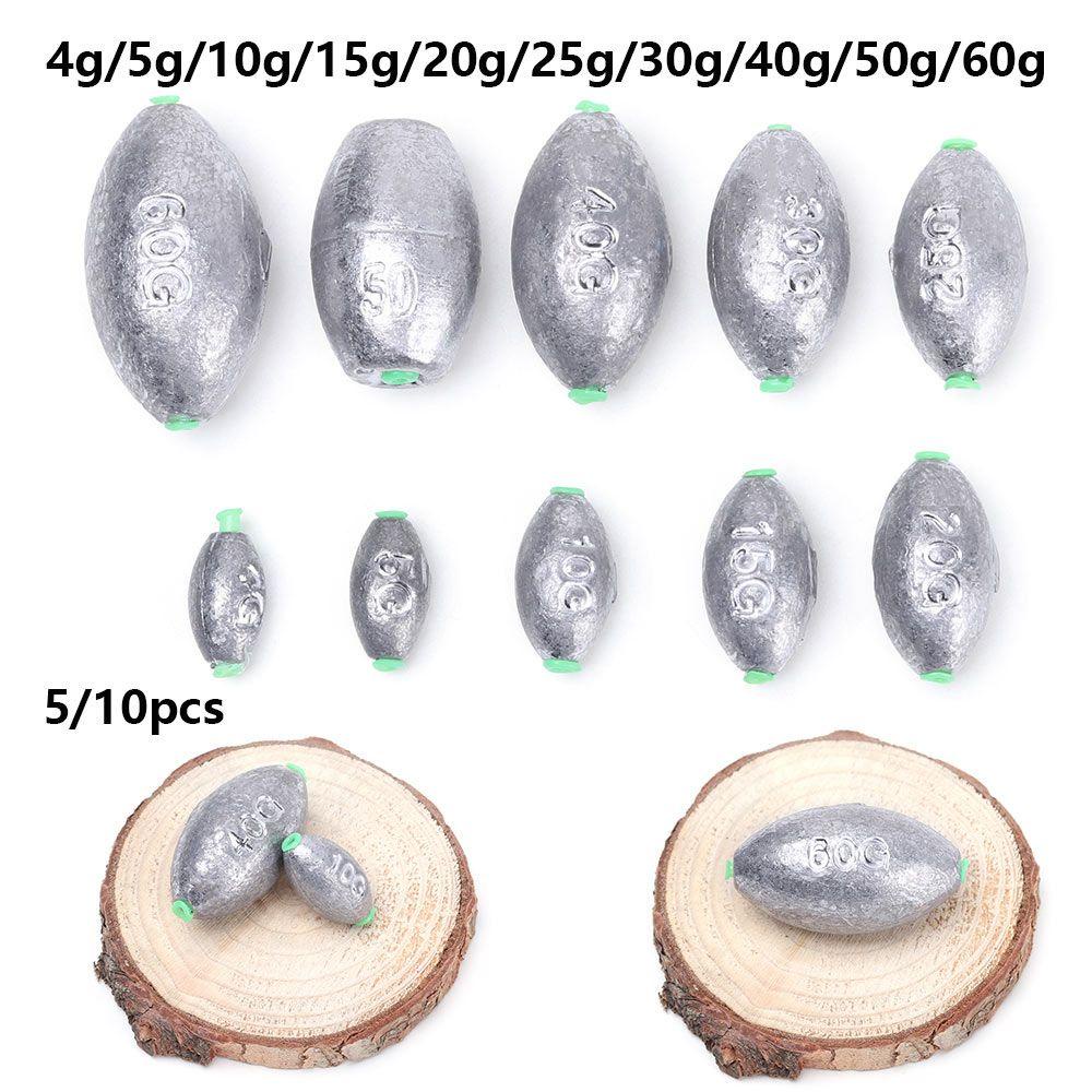 HECCEH Set 5 / 10 Chì Câu Cá Bằng Nhựa Chất Lượng Cao