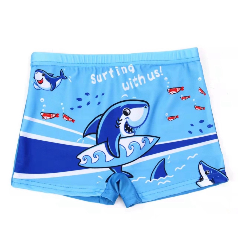 Quần bơi bé trai  LUHAZO đi du lịch đi biển đồ bơi bé trai cao cấp hình ngộ nghĩnh hoạ tiết xinh xắn hình khủng long