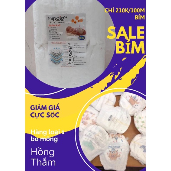 100c bỉm trần quần hipgig loại A 100M 100L 100xl