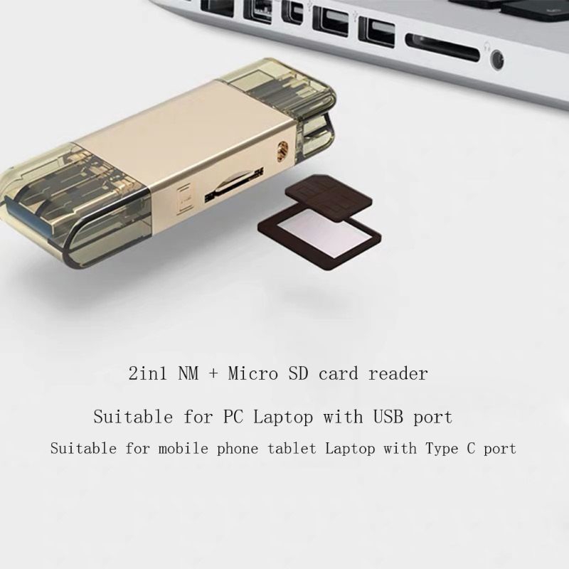 Đầu Đọc Thẻ Nhớ 2 Trong 1 Usb 3.0 Type C Sang Micro Sd Tf Cho Huawei