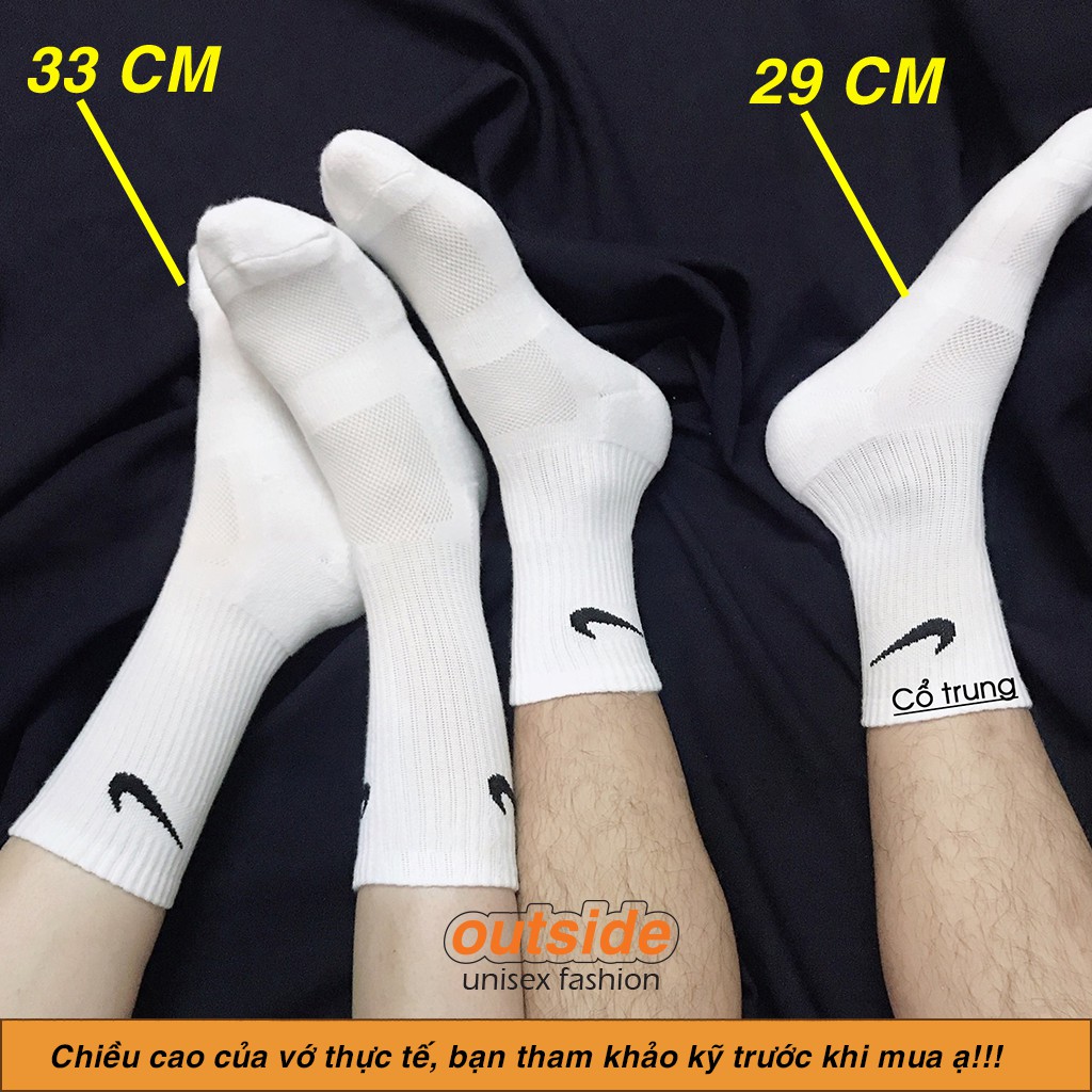 ( Combo 10 ) Tất vớ cổ cao nam nữ 29 cm dệt kim thời trang không xù lông - Outsidestreetwear