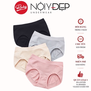[HÀNG LOẠI 1] Quần lót nữ kháng khuẩn cotton cao cấp co giãn 4 chiều có túi zip cho 40-60kg QL18