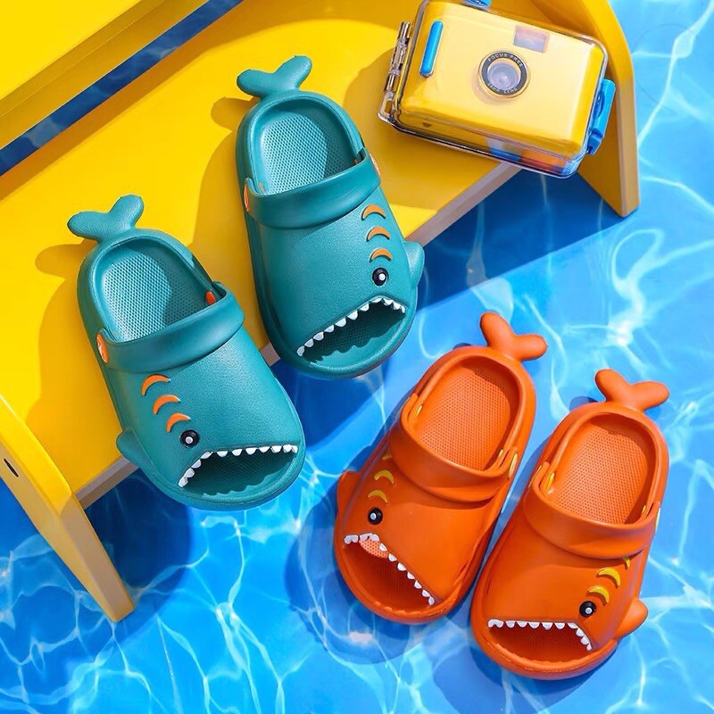 Dép cho bé Baby shark cá mập có quai hậu siêu nhẹ mềm êm chân cho bé nhiều màu mã KS 231