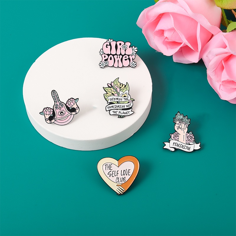 Ghim Cài Áo Kim Loại Hình Bàn Tay Sức Sức Nữ Quyền Lực 5 Phong Cách Phụ Nữ Làm Quà Tặng Túi Xách Cho Bạn Gái