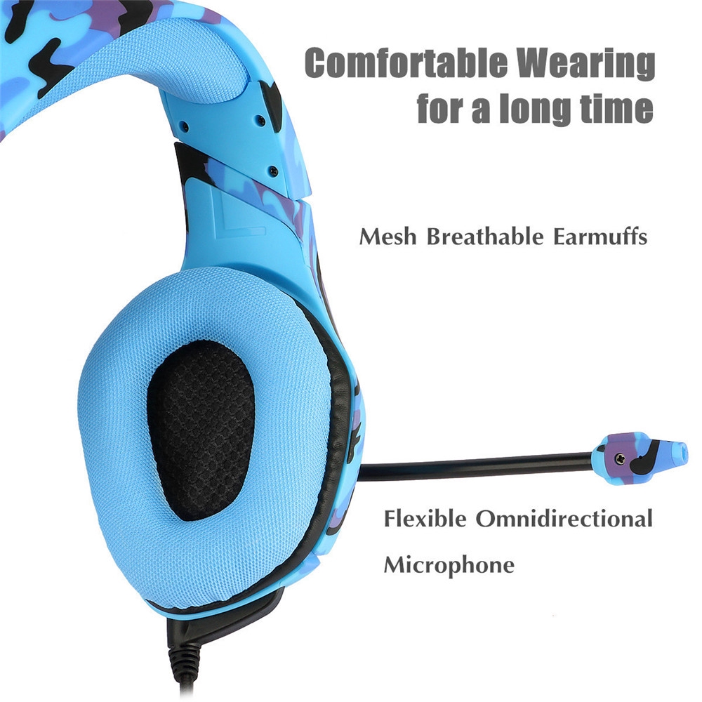 ONIKUMA K1 Camouflage PS4 Headset Bass Gaming Headphones Game Earphones Casque with Mic