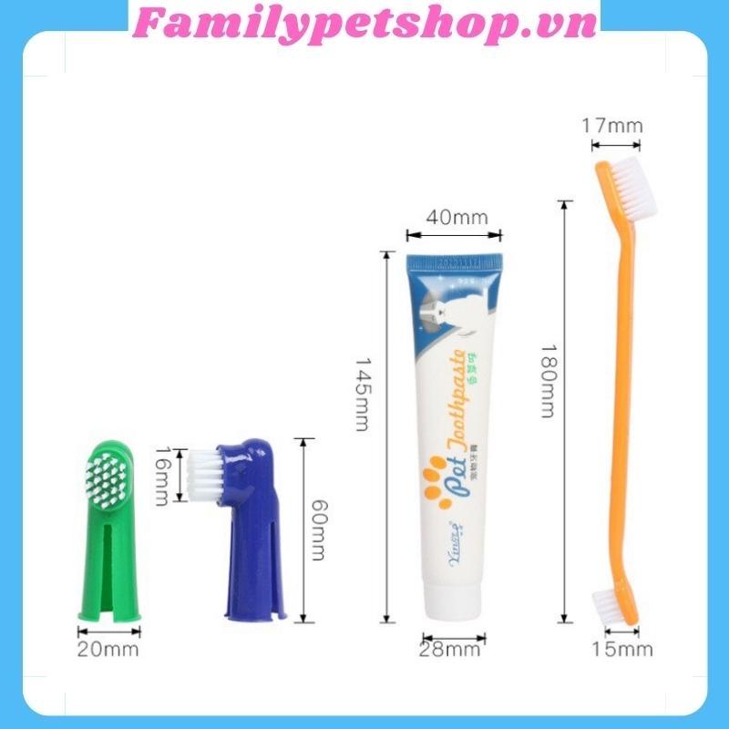 Bàn chải và kem đánh răng cho chó mèo thú cưng-familypetshop.vn