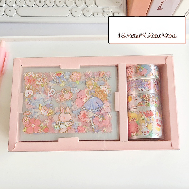 Set Băng Dính Washi Hình Nhân Vật Hoạt Hình Nhật Bản Trang Trí Thủ Công