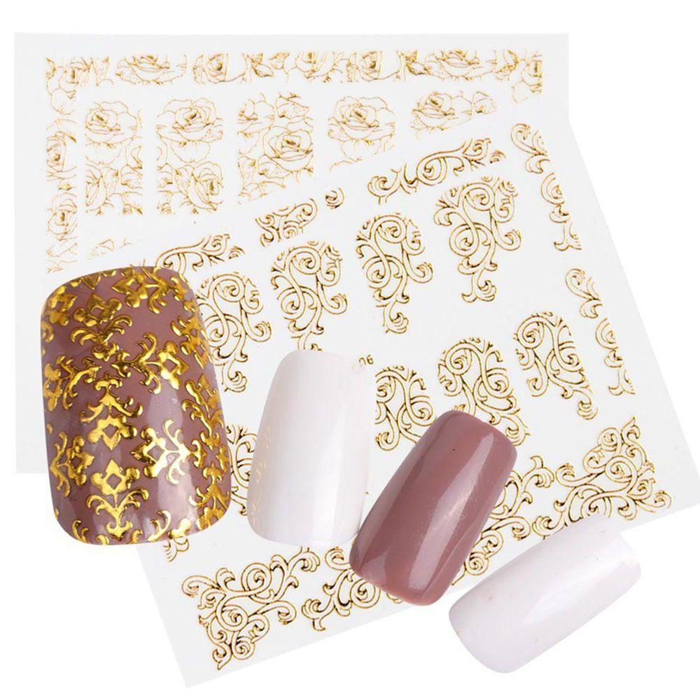 Miếng Dán Trang Trí Móng Tay Họa Tiết Hoa Xinh Xắn