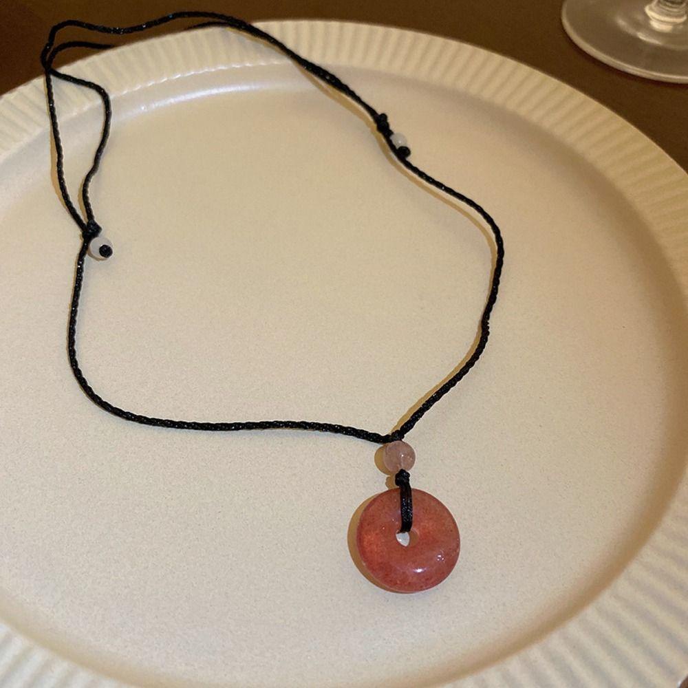 Vanes1 Vòng cổ Mặt Hình Cô Gái PingAn Đơn Giản Cá Tính Làm Quà Tặng Cho Bạn Gái