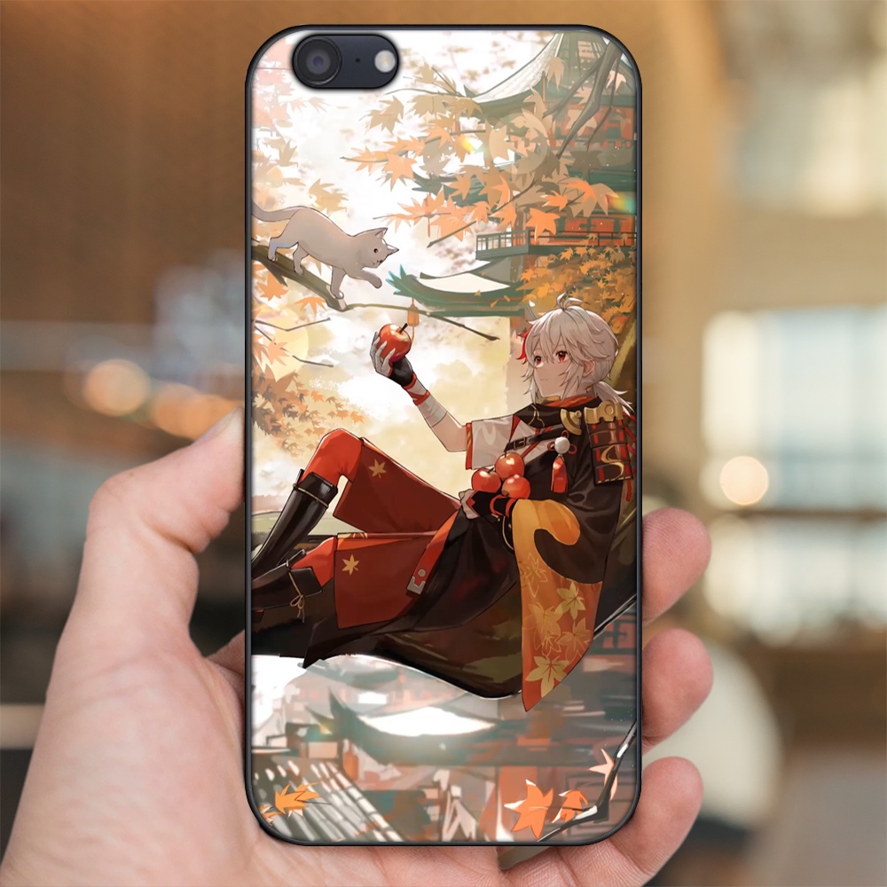 Ốp lưng Oppo A71 viền đen in hình Kazuha Genshin Impact