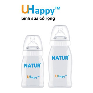 Bình Sữa Natur nhiều tia Cổ Rộng 120ml - 270ml